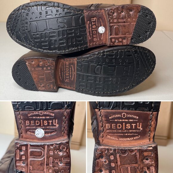 BED STU Manchester Distressed Brown Leather Tall Riding Boots BedStu Size 6.5 - Picture 11 of 16